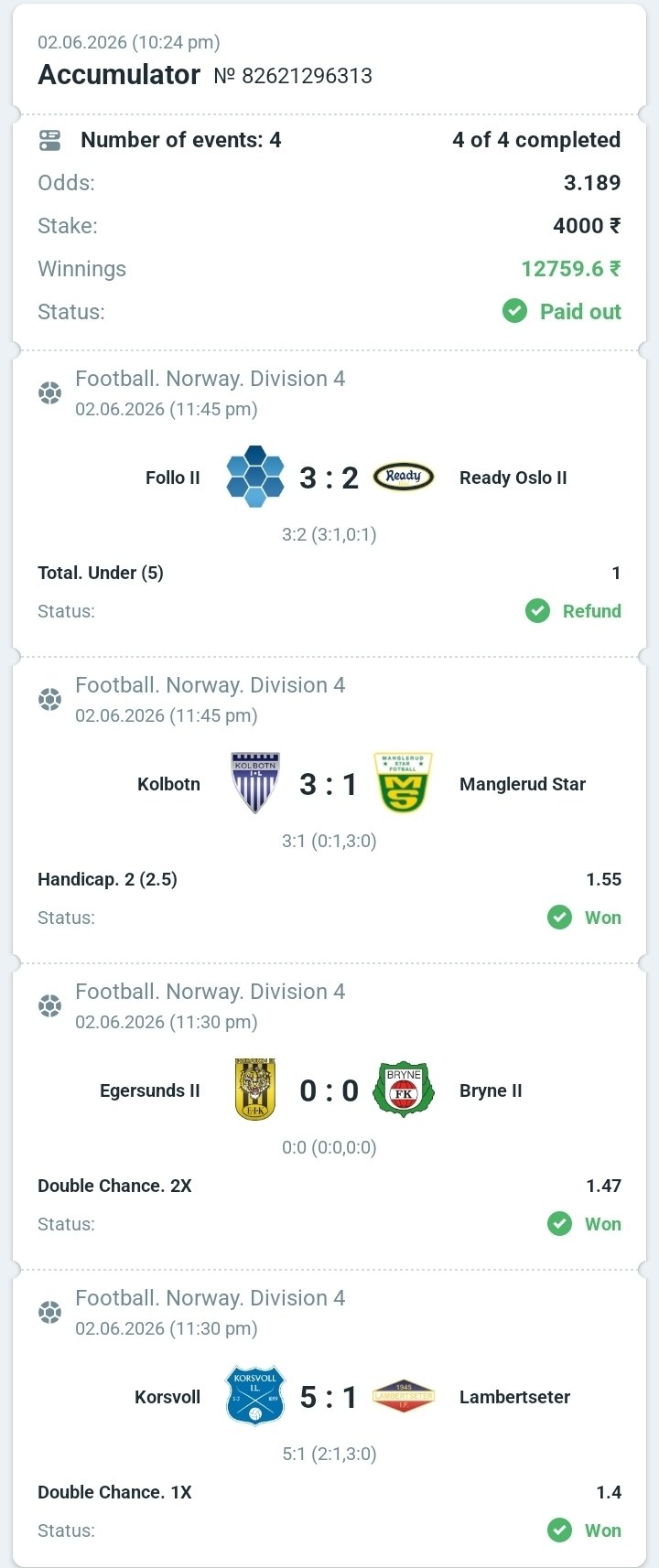 Winning Slip 12